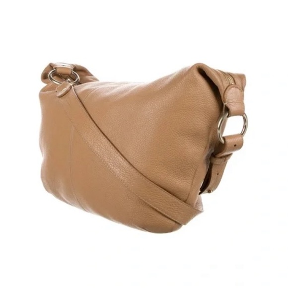 Furla Convertible Leather Crossbody Hobo Bag Tan - Picture 2 of 11